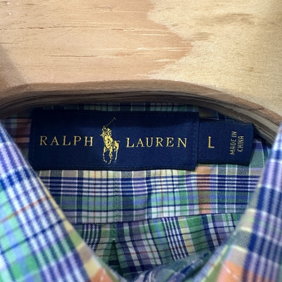 Ralph Lauren Shirt Mens Size Large Multicolor‎ Plaid Long Sleeve Button Down - Picture 4 of 6